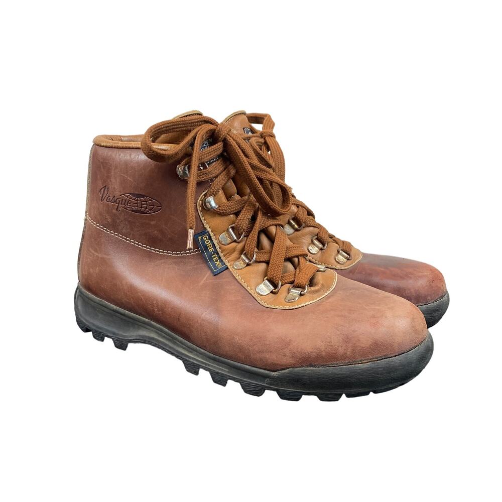 Vasque Brown Leather Combat/Moto Boots